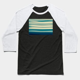 Blue tones on coastal abstract wavy clouds over horizon Baseball T-Shirt